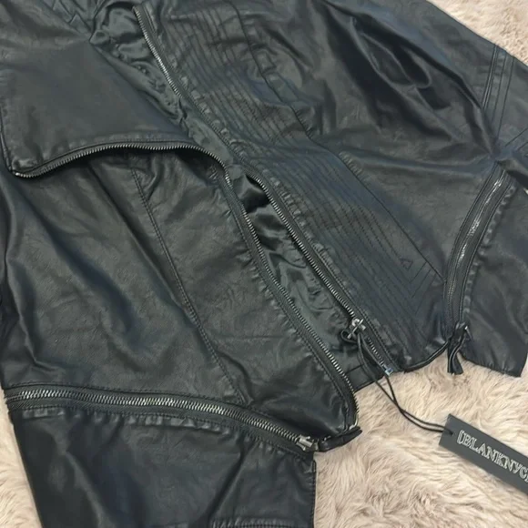 Faux leather moto jacket - Picture 3 of 8